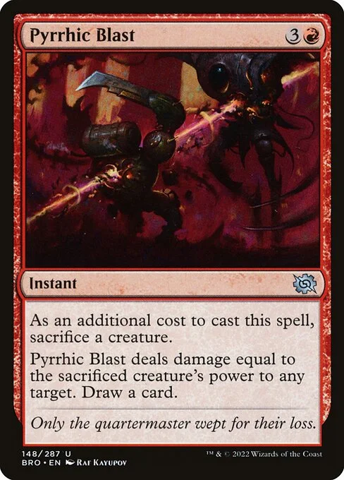 Pyrrhic Blast, carta Magic di tipo Instant illustrata da Raf Kayupov