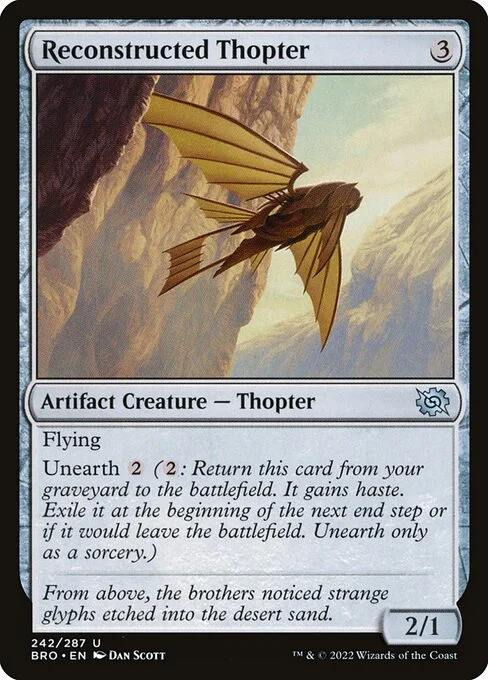 Reconstructed Thopter, carta Magic di tipo Artifact Creature — Thopter illustrata da Dan Murayama Scott