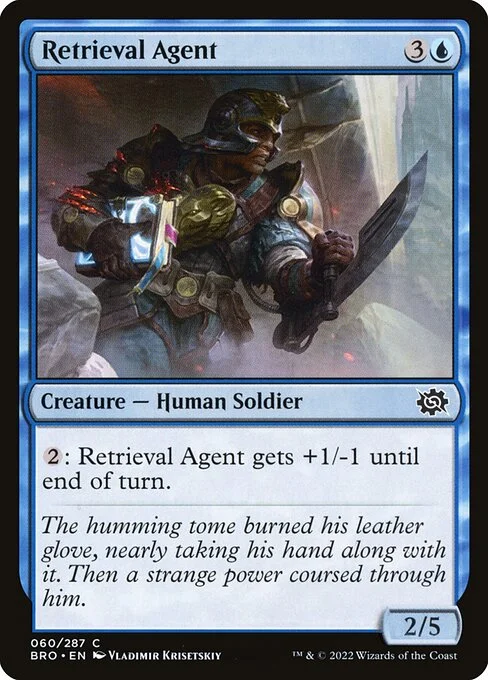 Retrieval Agent, carta Magic di tipo Creature — Human Soldier illustrata da Vladimir Krisetskiy