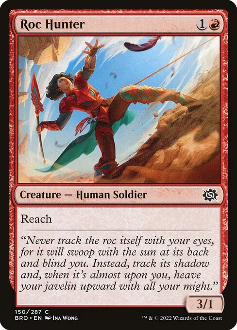 Roc Hunter, carta Magic di tipo Creature — Human Soldier illustrata da Ina Wong