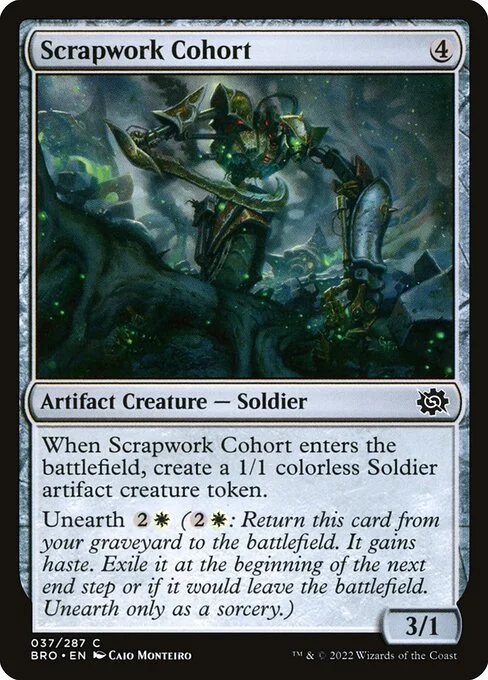 Scrapwork Cohort, carta Magic di tipo Artifact Creature — Soldier illustrata da Caio Monteiro