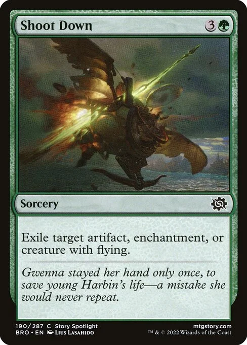 Shoot Down, carta Magic di tipo Sorcery illustrata da Lius Lasahido
