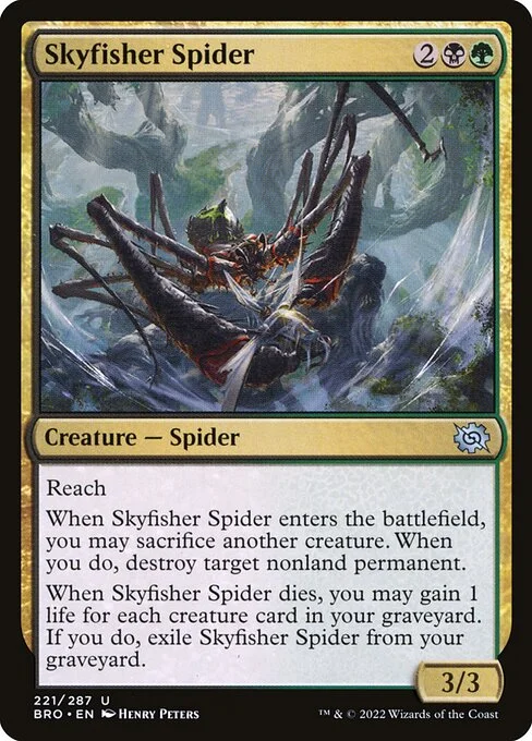 Skyfisher Spider, carta Magic di tipo Creature — Spider illustrata da Henry Peters