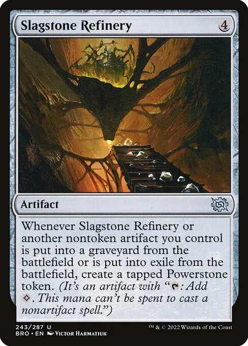 Slagstone Refinery, carta Magic di tipo Artifact illustrata da Victor Harmatiuk
