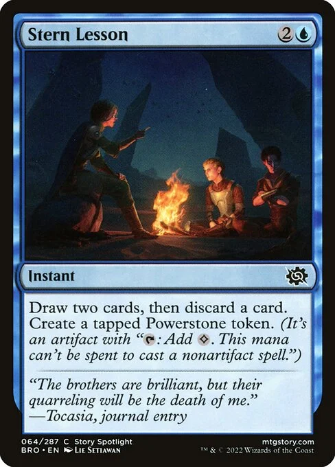 Stern Lesson, carta Magic di tipo Instant illustrata da Lie Setiawan
