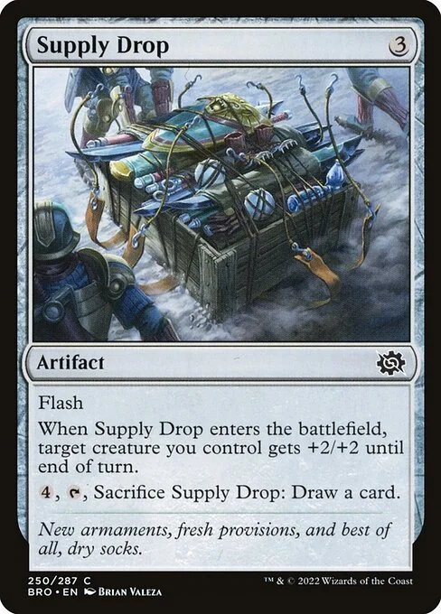 Supply Drop, carta Magic di tipo Artifact illustrata da Brian Valeza
