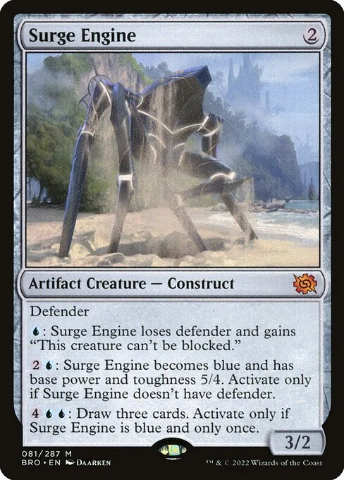 Surge Engine, carta Magic di tipo Artifact Creature — Construct illustrata da Daarken