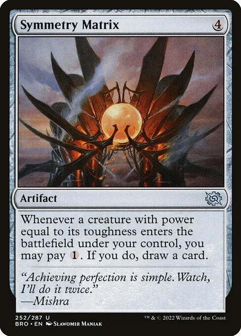 Symmetry Matrix, carta Magic di tipo Artifact illustrata da Slawomir Maniak