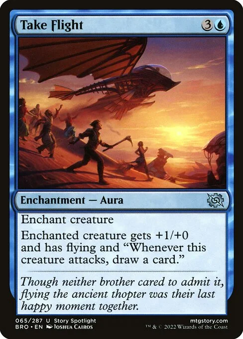 Take Flight, carta Magic di tipo Enchantment — Aura illustrata da Joshua Cairos