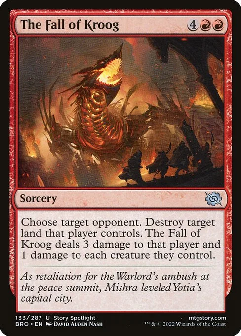 The Fall of Kroog, carta Magic di tipo Sorcery illustrata da David Auden Nash