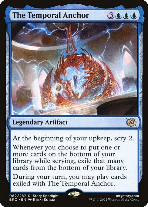 The Temporal Anchor, carta Magic di tipo Legendary Artifact illustrata da Kekai Kotaki