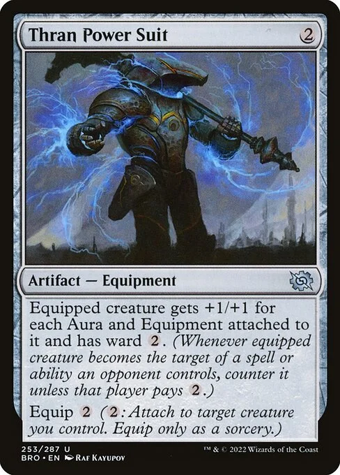 Thran Power Suit, carta Magic di tipo Artifact — Equipment illustrata da Raf Kayupov