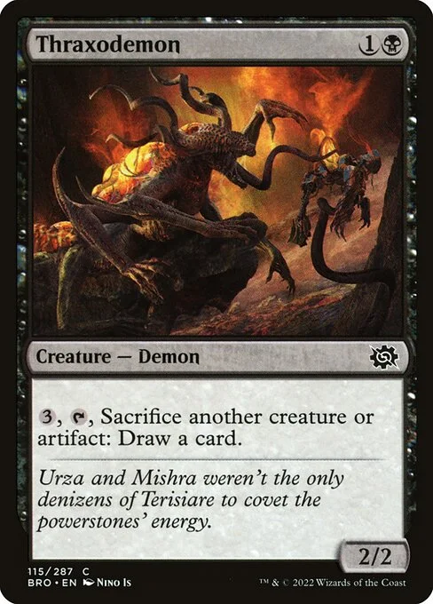 Thraxodemon, carta Magic di tipo Creature — Demon illustrata da Nino Is