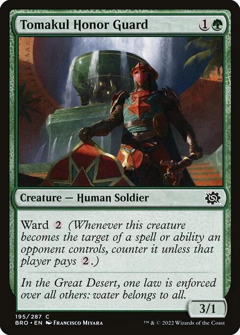 Tomakul Honor Guard, carta Magic di tipo Creature — Human Soldier illustrata da Francisco Miyara