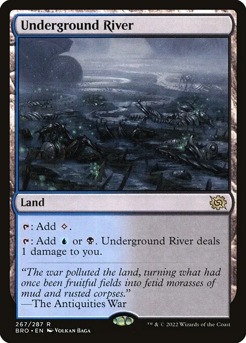Underground River, carta Magic di tipo Land illustrata da Volkan Baǵa