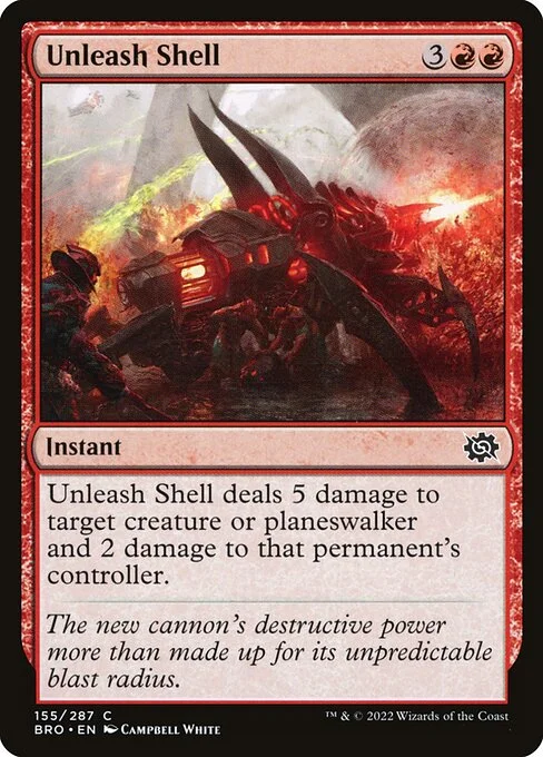 Unleash Shell, carta Magic di tipo Instant illustrata da Campbell White