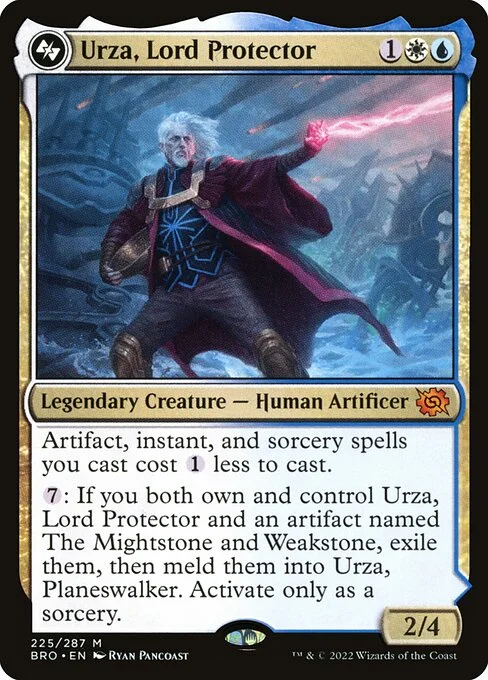 Urza, Lord Protector, carta Magic di tipo Legendary Creature — Human Artificer illustrata da Ryan Pancoast