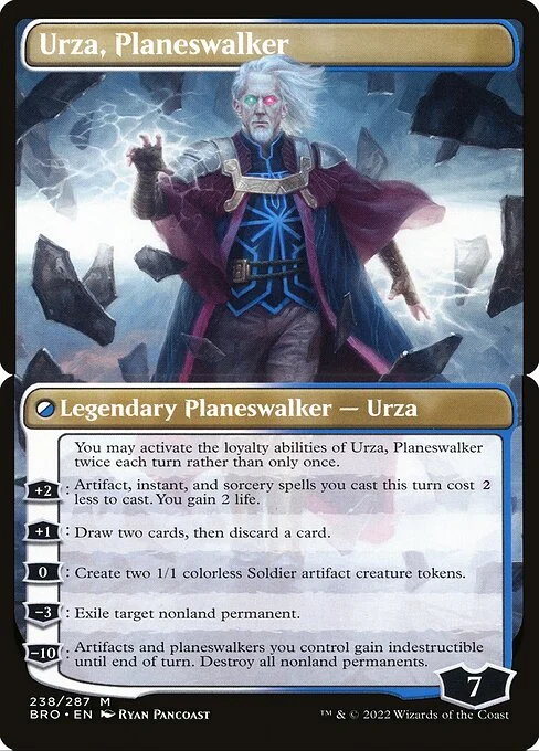 Urza, Planeswalker, carta Magic di tipo Legendary Planeswalker — Urza illustrata da Ryan Pancoast