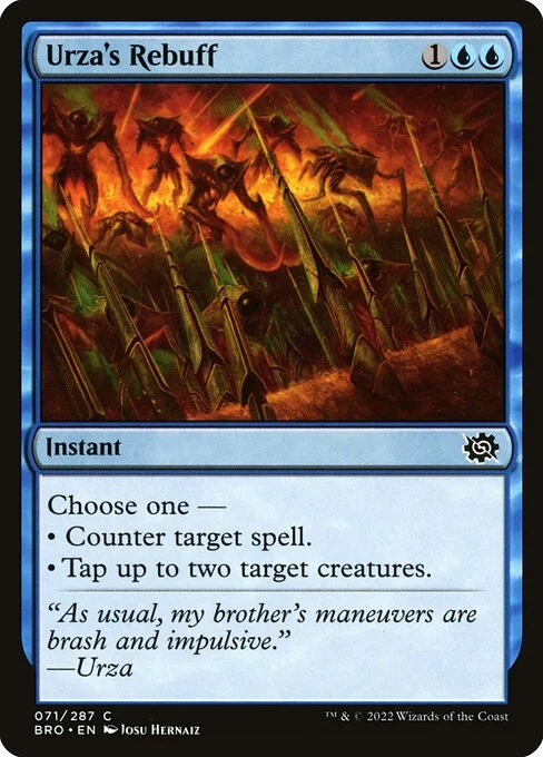 Urza's Rebuff, carta Magic di tipo Instant illustrata da Josu Hernaiz