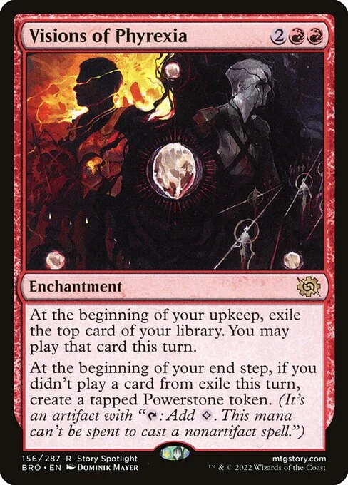 Visions of Phyrexia, carta Magic di tipo Enchantment illustrata da Dominik Mayer