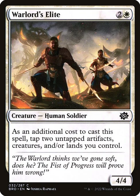 Warlord's Elite, carta Magic di tipo Creature — Human Soldier illustrata da Joshua Raphael