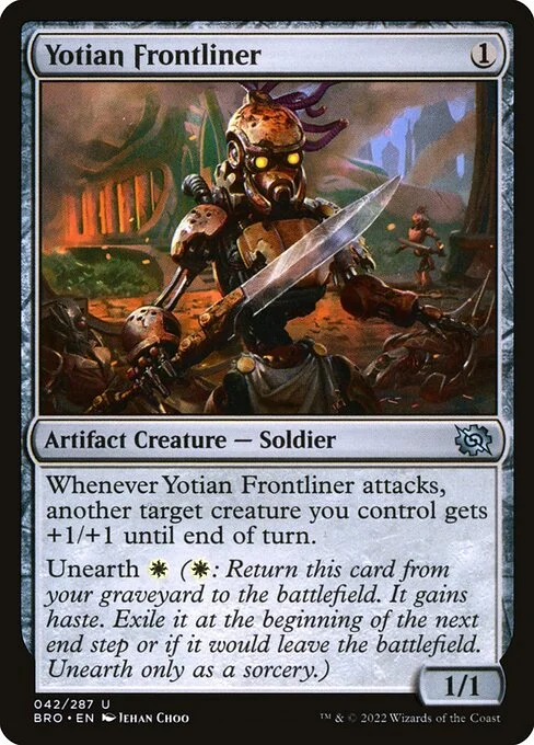 Yotian Frontliner, carta Magic di tipo Artifact Creature — Soldier illustrata da Jehan Choo