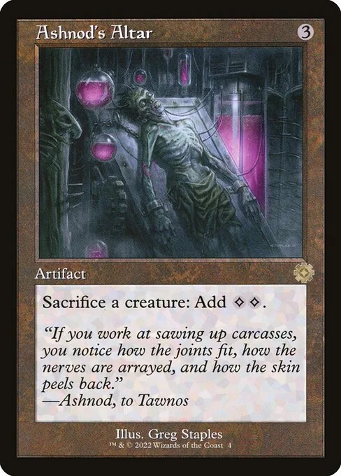 Ashnod's Altar, carta Magic di tipo Artifact illustrata da Greg Staples