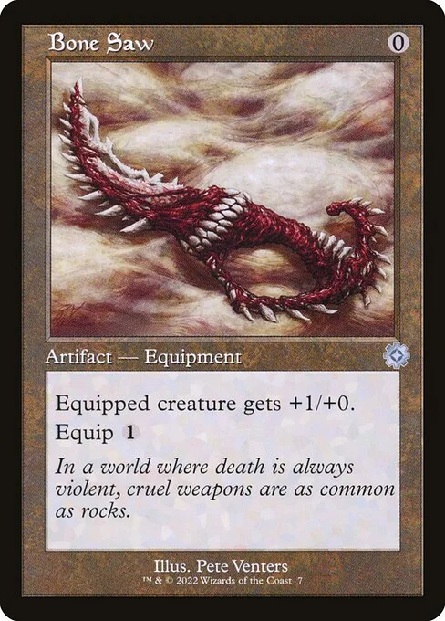 Bone Saw, carta Magic di tipo Artifact — Equipment illustrata da Pete Venters