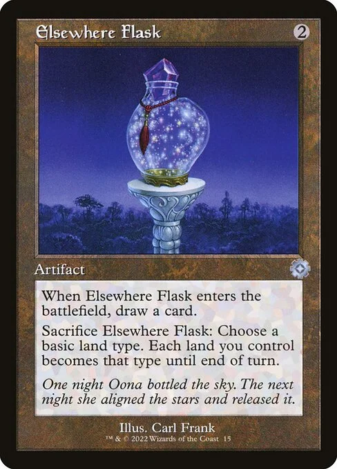 Elsewhere Flask, carta Magic di tipo Artifact illustrata da Carl Frank