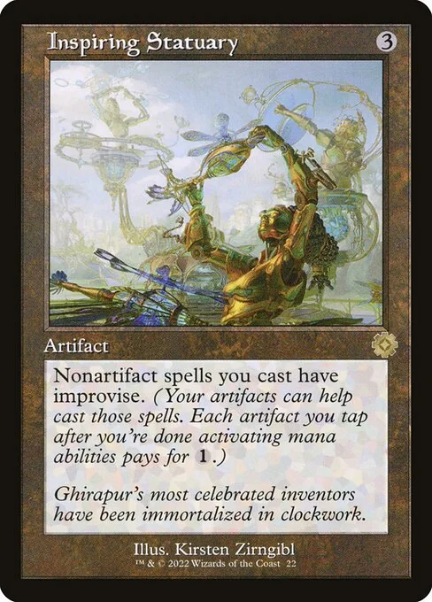 Inspiring Statuary, carta Magic di tipo Artifact illustrata da Kirsten Zirngibl