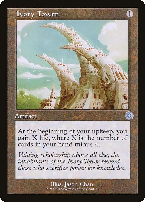 Ivory Tower, carta Magic di tipo Artifact illustrata da Jason Chan