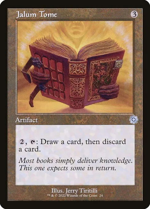 Jalum Tome, carta Magic di tipo Artifact — Book illustrata da Jerry Tiritilli