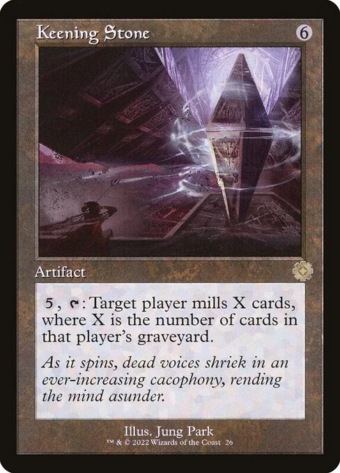 Keening Stone, carta Magic di tipo Artifact illustrata da Jung Park