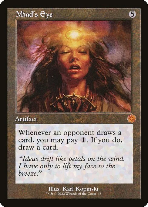 Mind's Eye, carta Magic di tipo Artifact illustrata da Karl Kopinski