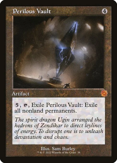 Perilous Vault, carta Magic di tipo Artifact illustrata da Sam Burley
