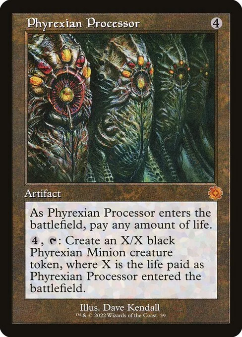 Phyrexian Processor, carta Magic di tipo Artifact illustrata da Dave Kendall
