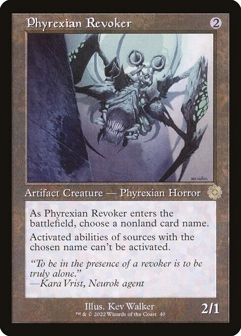Phyrexian Revoker, carta Magic di tipo Artifact Creature — Phyrexian Horror illustrata da Kev Walker