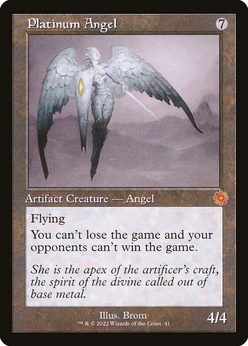 Platinum Angel, carta Magic di tipo Artifact Creature — Angel illustrata da Brom