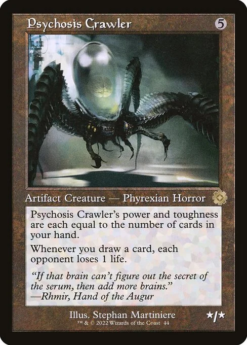 Psychosis Crawler, carta Magic di tipo Artifact Creature — Phyrexian Horror illustrata da Stephan Martiniere
