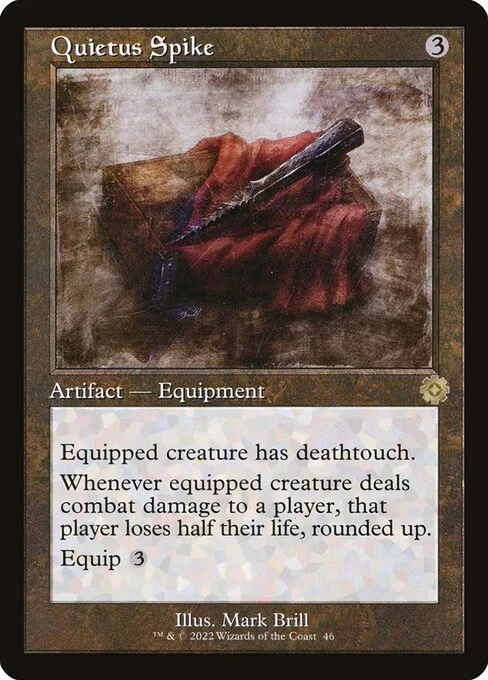 Quietus Spike, carta Magic di tipo Artifact — Equipment illustrata da Mark Brill