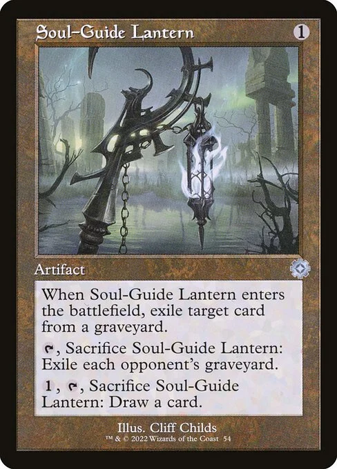 Soul-Guide Lantern, carta Magic di tipo Artifact illustrata da Cliff Childs