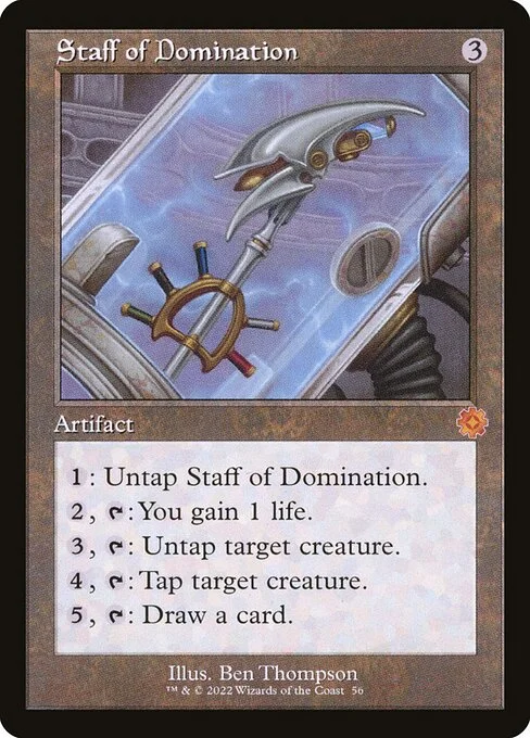 Staff of Domination, carta Magic di tipo Artifact illustrata da Ben Thompson