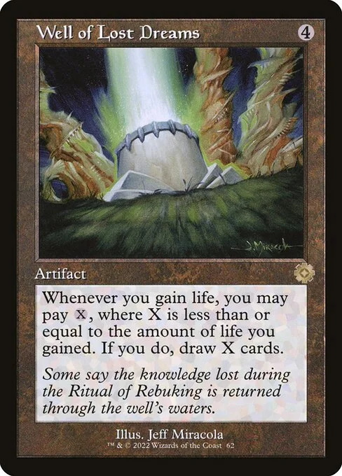 Well of Lost Dreams, carta Magic di tipo Artifact illustrata da Jeff Miracola