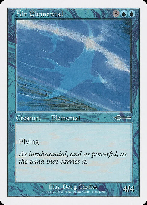 Air Elemental, carta Magic di tipo Creature — Elemental illustrata da Doug Chaffee