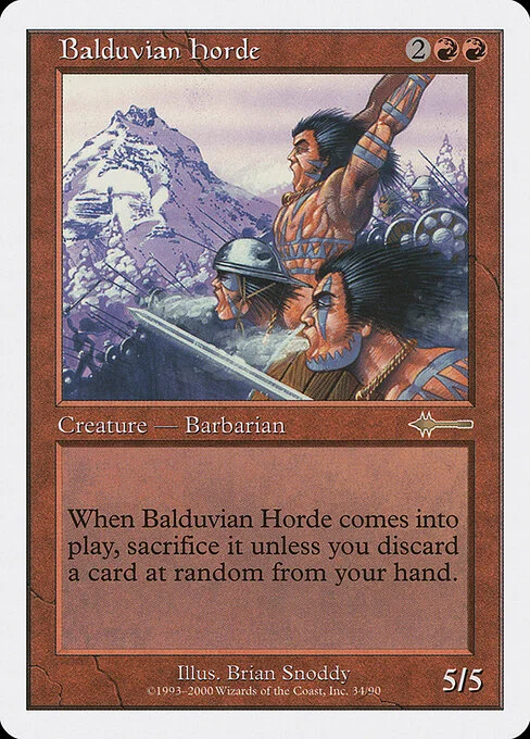 Balduvian Horde, carta Magic di tipo Creature — Human Barbarian illustrata da Brian Snõddy