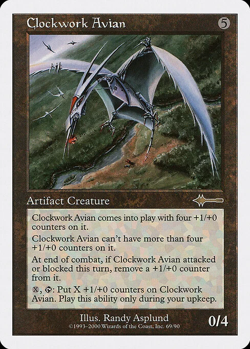 Clockwork Avian, carta Magic di tipo Artifact Creature — Bird illustrata da Randy Asplund-Faith