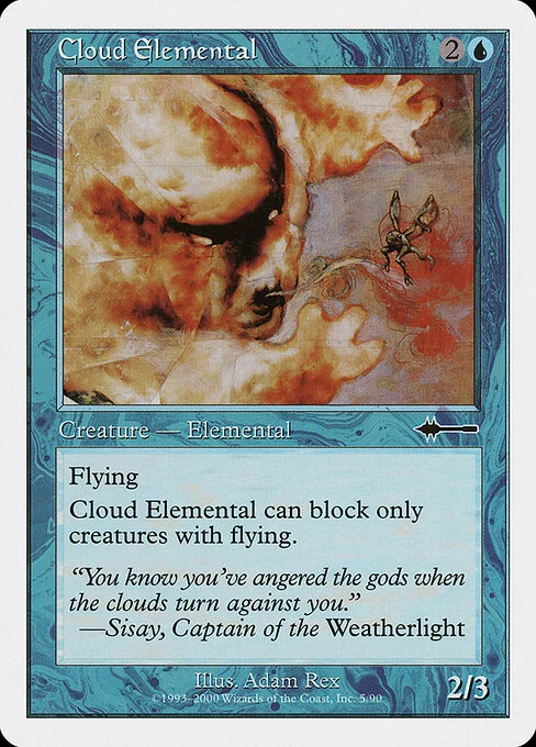 Cloud Elemental, carta Magic di tipo Creature — Elemental illustrata da Adam Rex