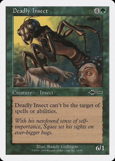 Deadly Insect, carta Magic di tipo Creature — Insect illustrata da Randy Gallegos