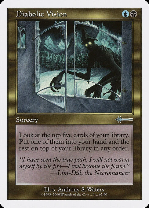 Diabolic Vision, carta Magic di tipo Sorcery illustrata da Anthony S. Waters