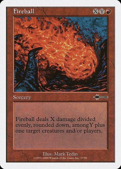 Fireball, carta Magic di tipo Sorcery illustrata da Mark Tedin